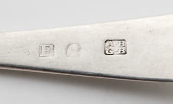 A George III silver Fiddle pattern sauce ladle, George Day, London, 1814