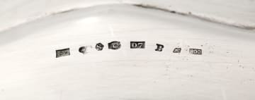 Six Swedish silver underplates, J P Forssberg, 1916