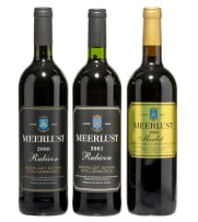 Meerlust; Merlot, Rubicon Collection; 2000, 2001, 2004; 3 (1 x 3); 750ml