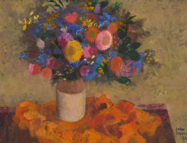Jane Tully Heath; Flowers in a Vase