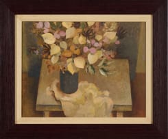 Jane Tully Heath; Dried Leaves in a Vase