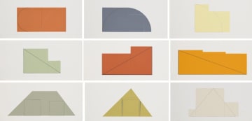 Robert Mangold; Multiple Panel Paintings 1973-1976 C (RM12), nine