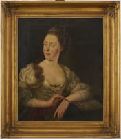 Manner of Angelica Kauffman; Seated Woman with Brush