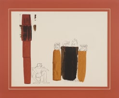 Sidney Goldblatt; Abstract Composition with Heads and Plinths