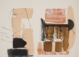 Sidney Goldblatt; Abstract Composition in Brown and Beige