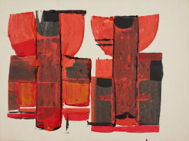 Sidney Goldblatt; Two Abstract Figures in Red