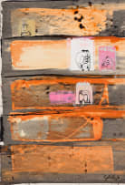 Sidney Goldblatt; Composition with Stripes in Orange and Black