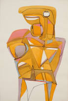 Sidney Goldblatt; Abstract Figure in Orange