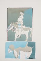Sidney Goldblatt; Abstracted Horse, Rider and Beast I