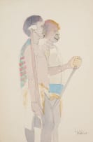 Sidney Goldblatt; Two Figures with Staffs