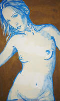 David Bromley; Standing Nude Blue (Romy)