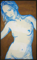 David Bromley; Standing Nude Blue (Romy)