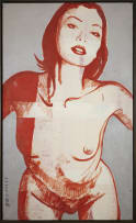 David Bromley; Standing Nude Red (Agnezka)