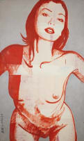 David Bromley; Standing Nude Red (Agnezka)