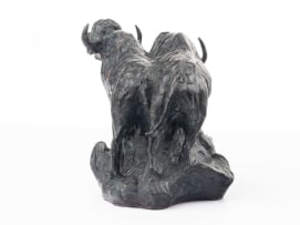 Dylan Lewis; Buffalo Bull Pair Miniature (S398)