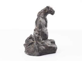 Dylan Lewis; Sitting Leopard Miniature (S412)