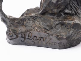 Dylan Lewis; Sitting Leopard Miniature (S412)
