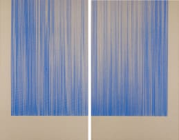Morné Visagie; To Join the River of Hours, the Sea of Years (Cobalt), diptych