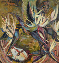 Irma Stern; Still Life with Strelitzias, a Songe Mask and a Songe Nkisi Figure