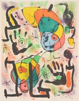 Joan Miró; Les Voyants (The Seers), Plate 6 (Mourlot 666)