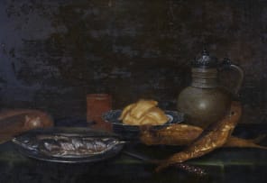 Attributed to Jacob van Es; Still Life with Fish and Jug