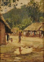 Guilherme d'Oliveira Marques; A Village Scene, Congo