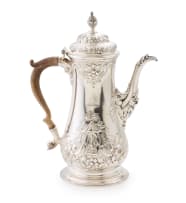 A George II silver coffee pot, Thomas Whipham & Charles Wright, London, 1757