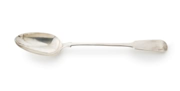 A Victorian silver Fiddle pattern serving ladle, James McKay, Edinburgh, 1859