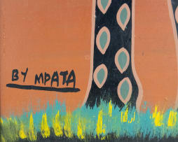 Simon George Mpata; Giraffes and Oxpeckers