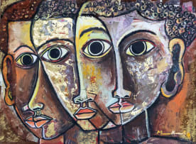 Geoffrey Mukasa; Untitled (Faces)