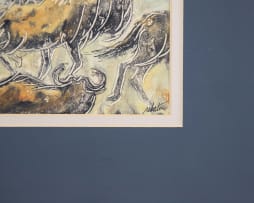 Stephen Mbatia; Untitled (Wildebeest Migration I); Untitled (Wildebeest Migration II); Untitled (Wildebeest Migration III), three