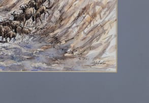 Stephen Mbatia; Untitled (Wildebeest Migration I); Untitled (Wildebeest Migration II); Untitled (Wildebeest Migration III), three