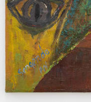 Pilkington Ssengendo; Untitled (Abstract with Faces and Figures in Red)