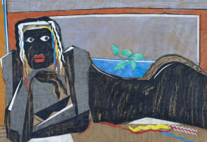 Geoffrey Mukasa; Untitled (Reclining Figure)