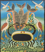Mohamed Charinda; Untitled (Composition with Crab, Fish and Birds)