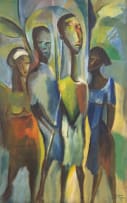 Fabian Mpagi; Untitled (Four Abstracted Figures)