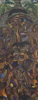 Julius Njau; Untitled (Purple Figures)
