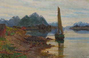Harald Bertrand; Scandinavian Coastal Scene
