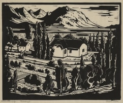 Jacob Hendrik Pierneef; Kruiskerk, Tulbagh (Cruciform Church, Tulbagh) (Nilant 7)