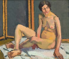 Maggie Laubser; Seated Female Nude