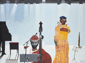 Sam Nhlengethwa; Tribute to Henri Texier