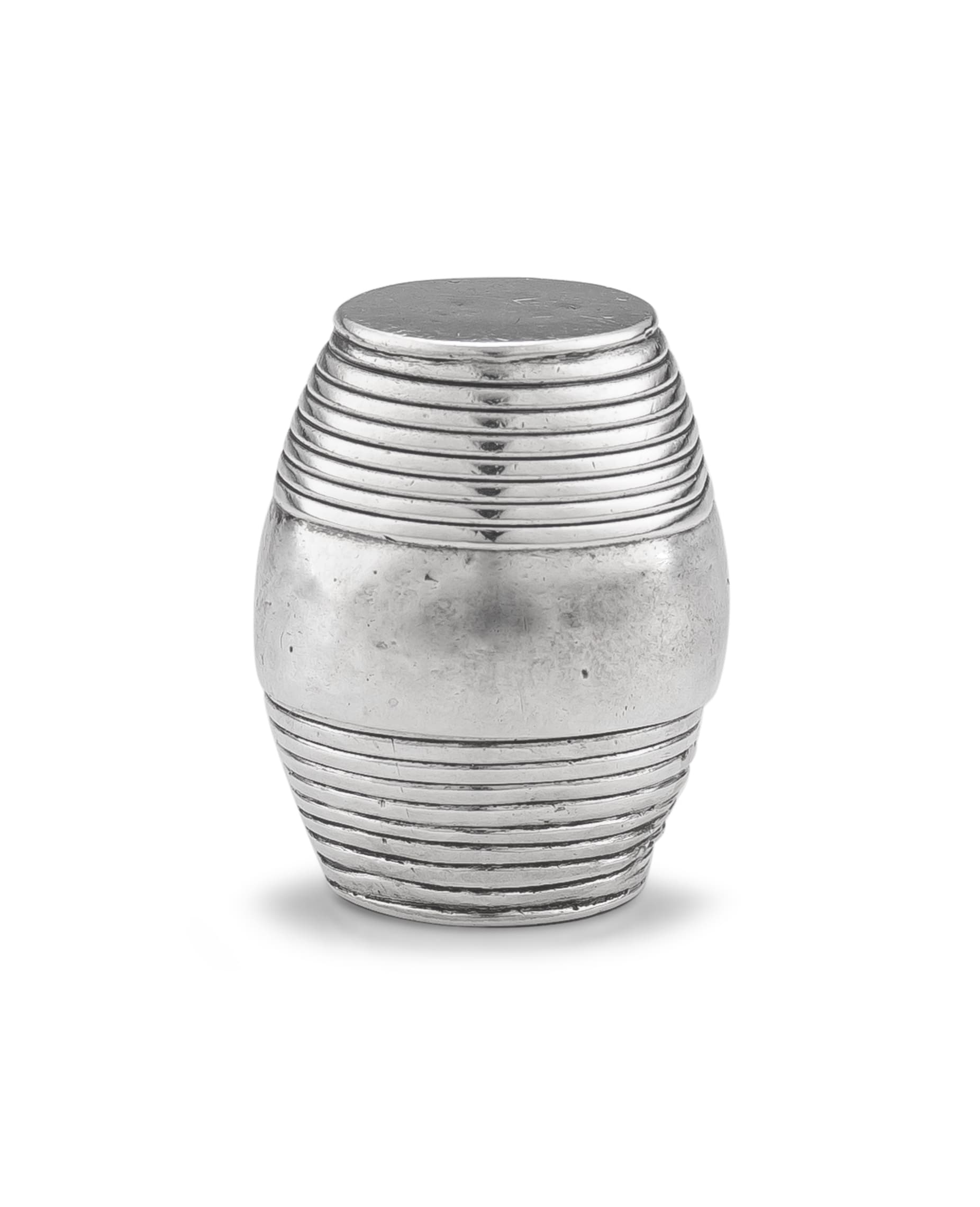 A silver nutmeg holder, maker's mark indistinct, late 18th century