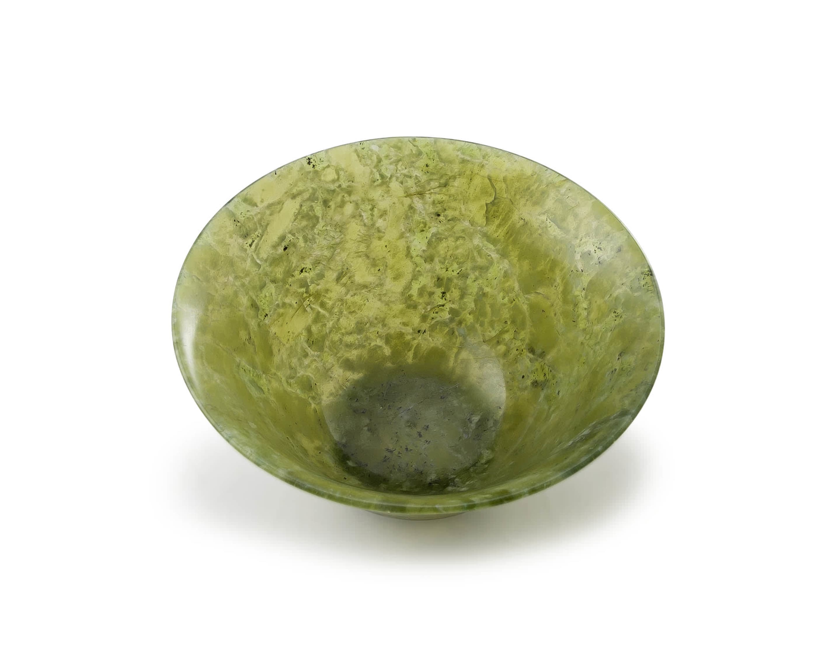 A Chinese spinach jade bowl Strauss & Co