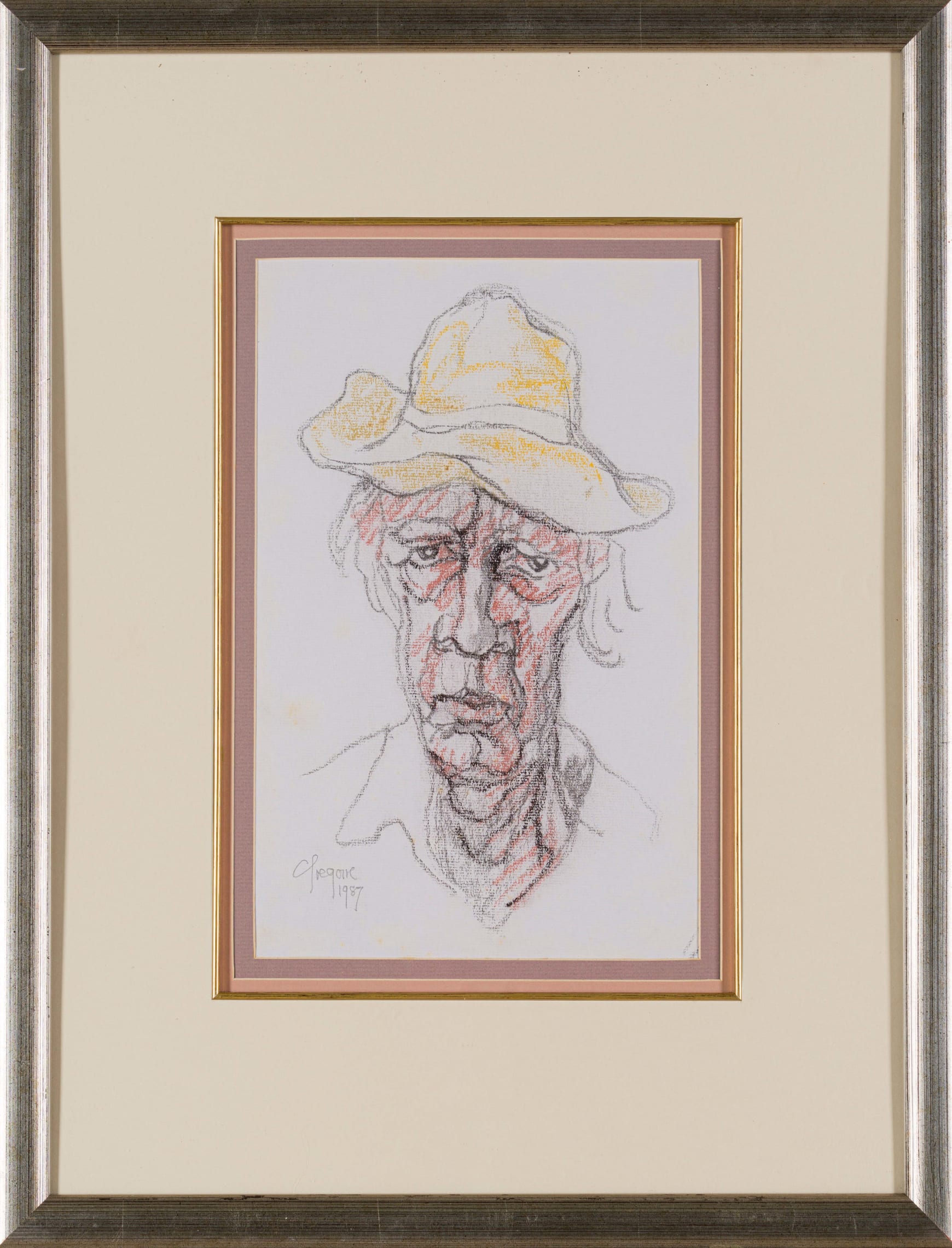 Self-Portrait with Yellow Hat by Gregoire Boonzaier | Strauss & Co