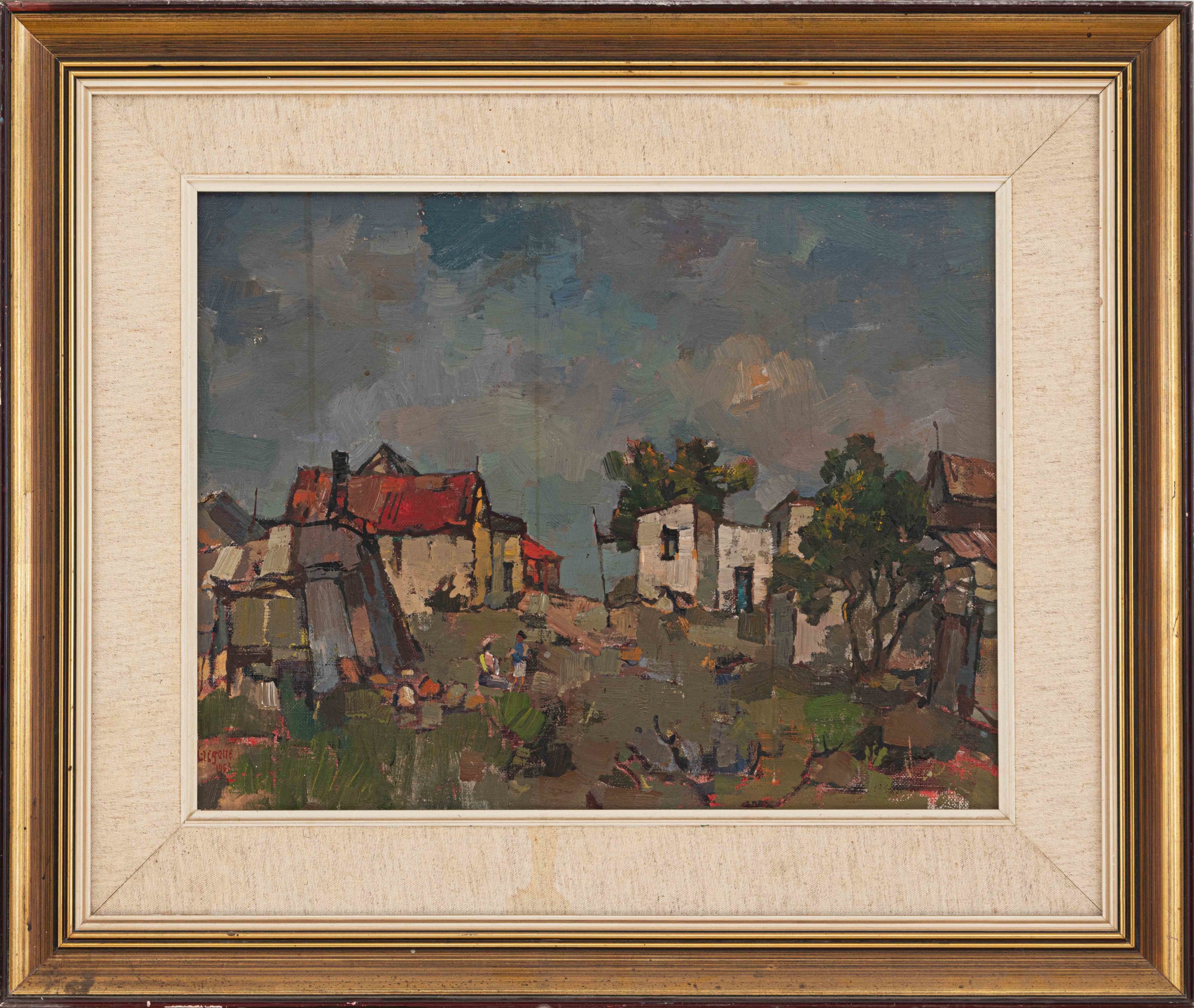 Landscape with Houses and Trees by Gregoire Boonzaier | Strauss & Co