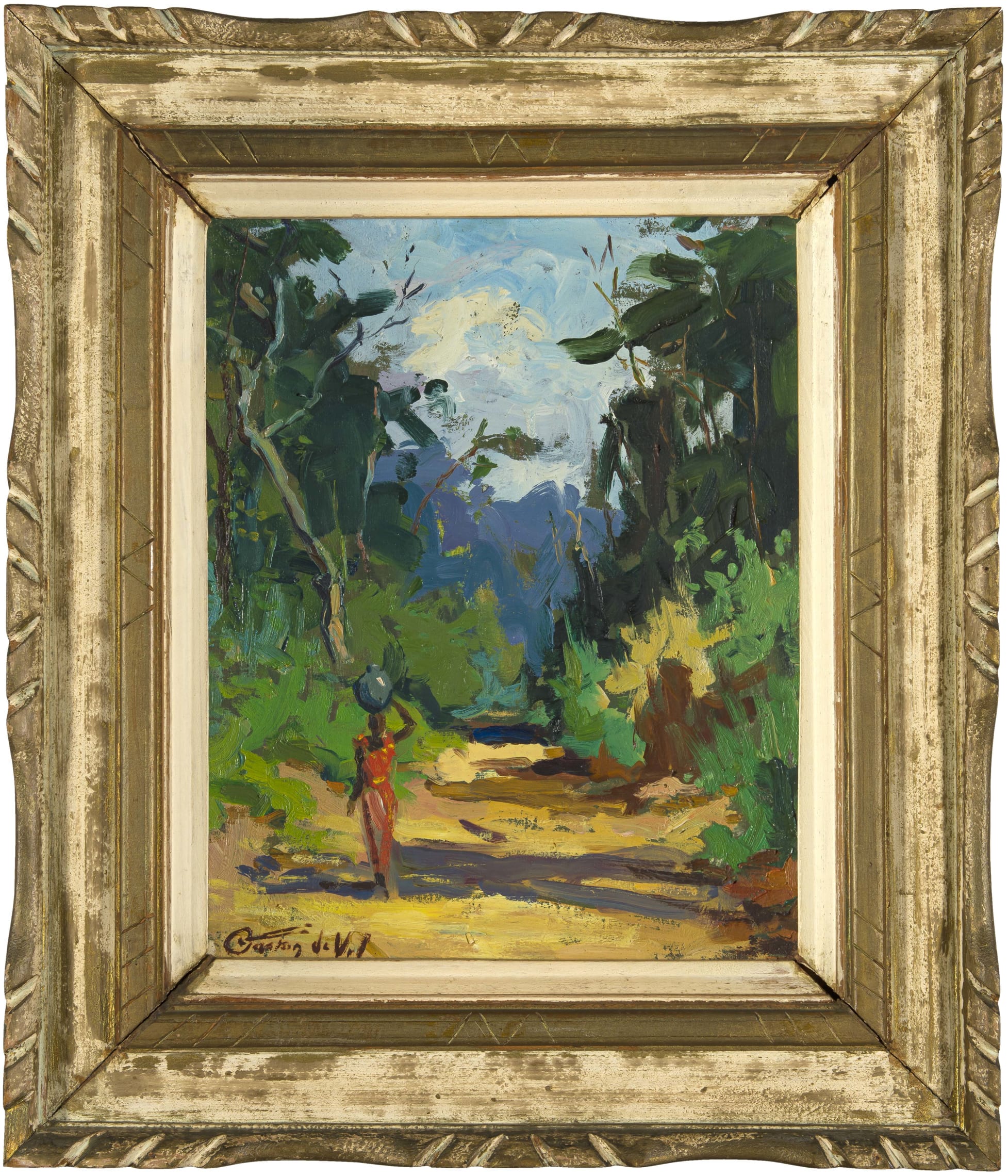 Figure on a Road by Gaston de Vel Strauss & Co