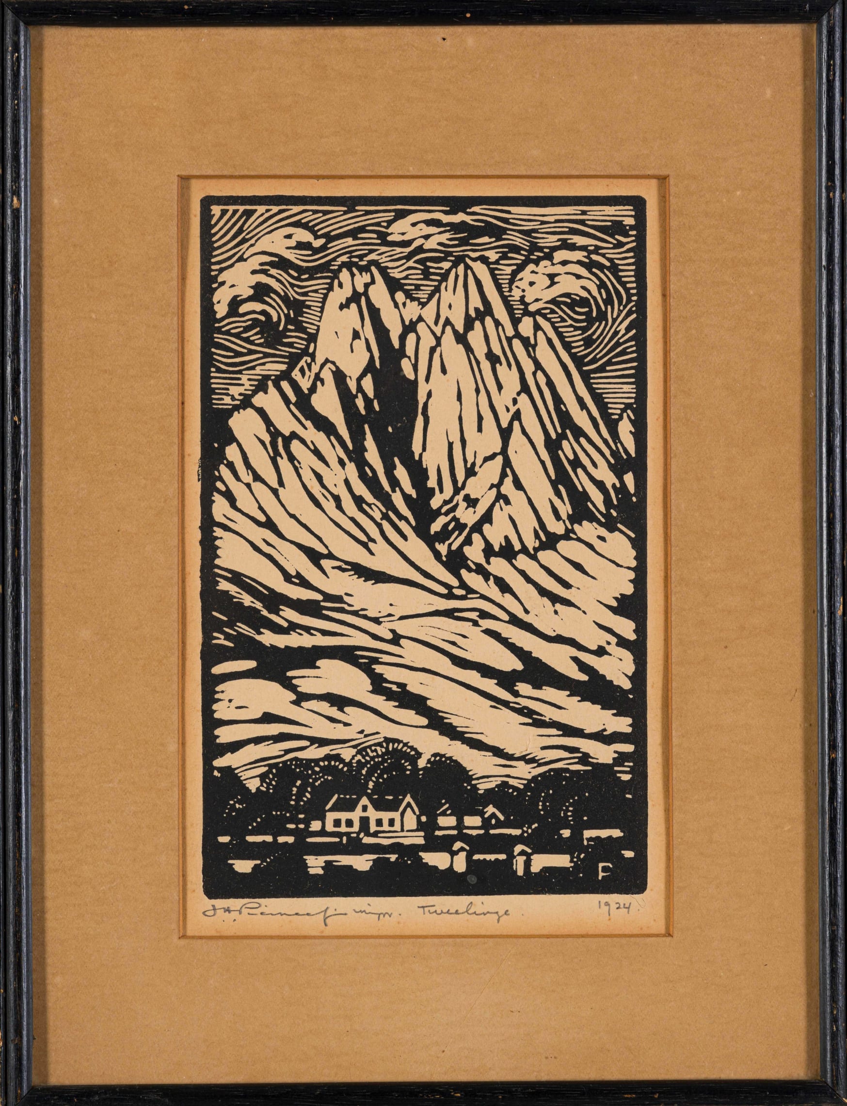 Die Tweelinge, Stellenbosch (Nilant 20) by Jacob Hendrik Pierneef ...