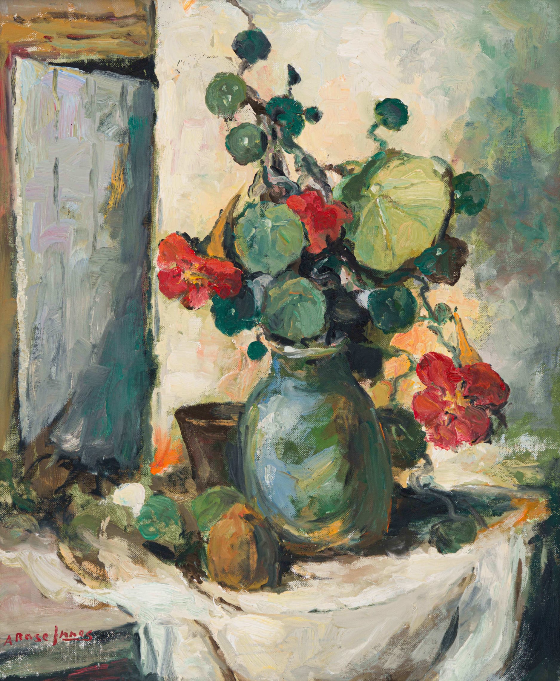 Still Life with Nasturtiums in a Vase by Alexander Rose-Innes | Strauss ...