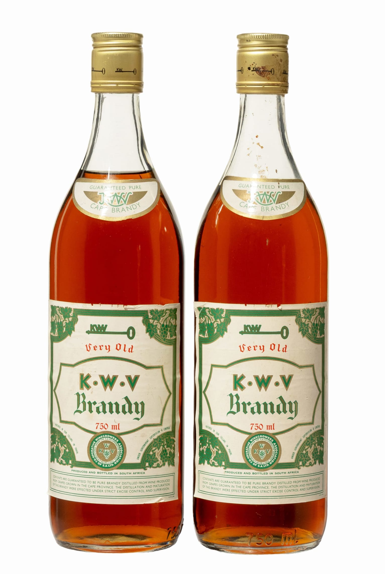 Very Old Brandy NA 2 (1 x 2) 750ml by KWV | Strauss & Co