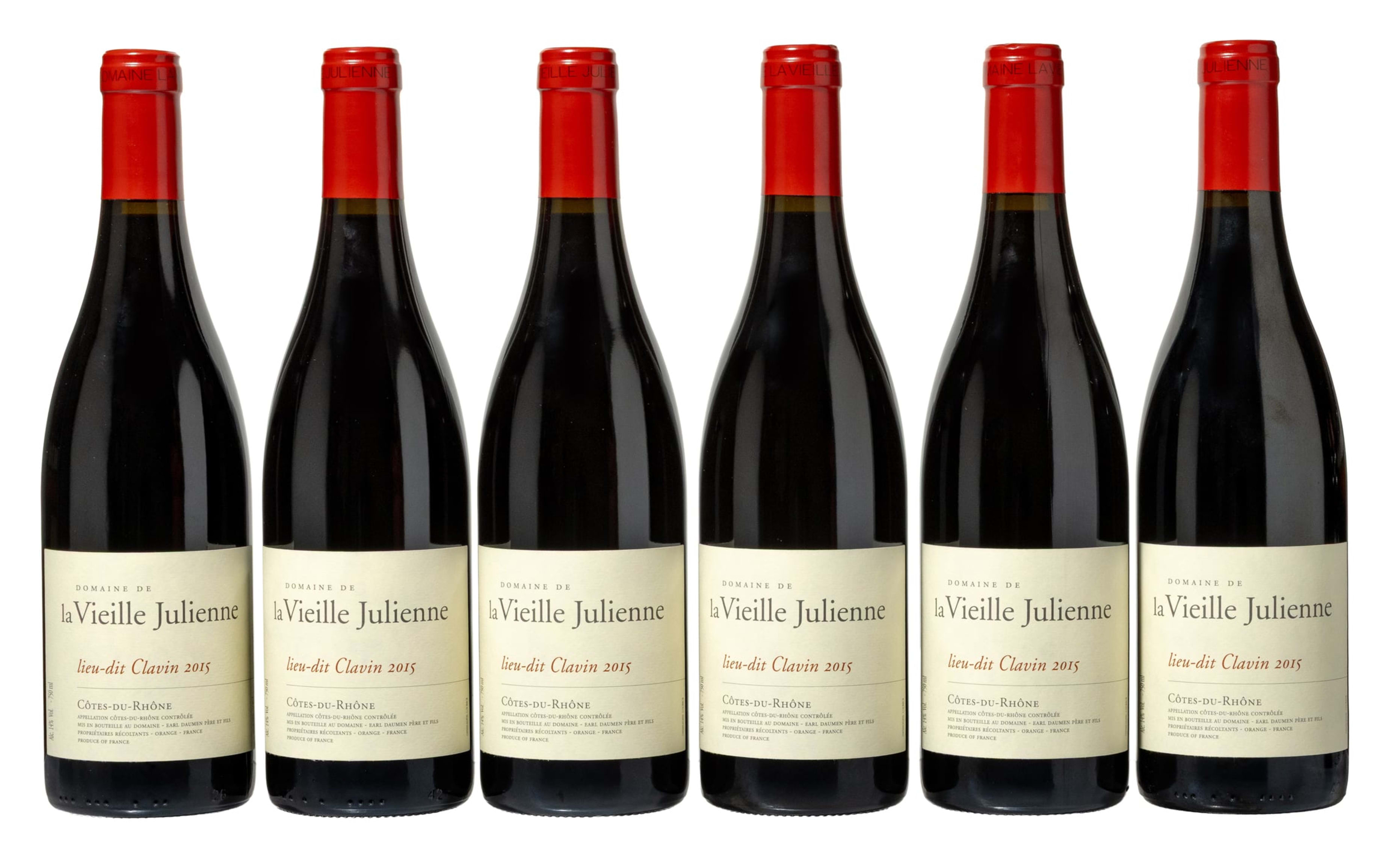 Côtes-du-Rhône Liet dit Clavin 2015 6 (1 x 6) 750ml by la Vieille ...
